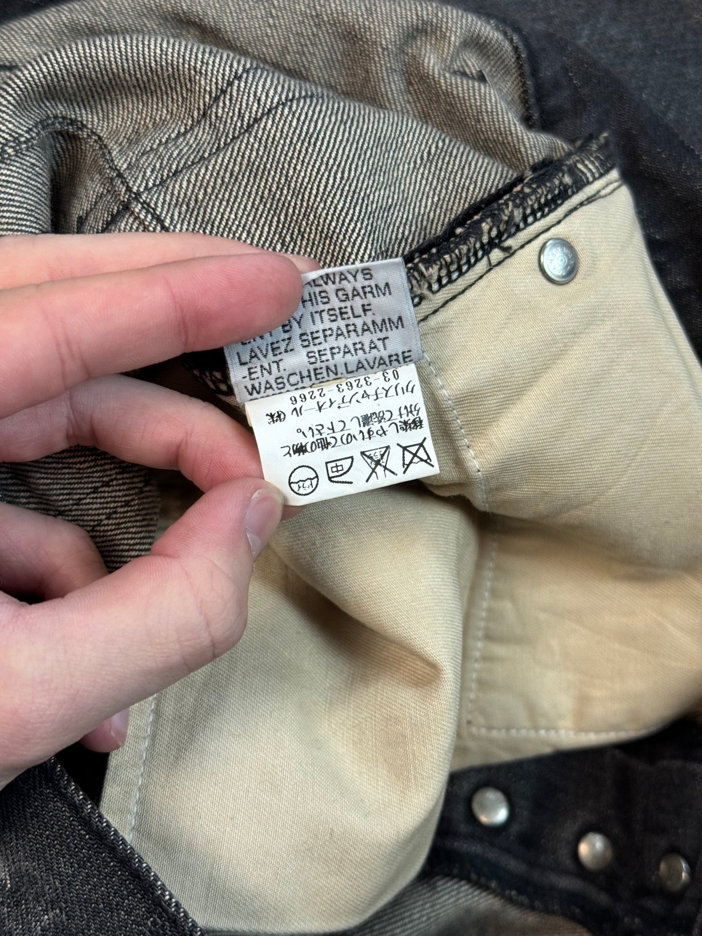 AW04 Dior Homme Black Luster Denim