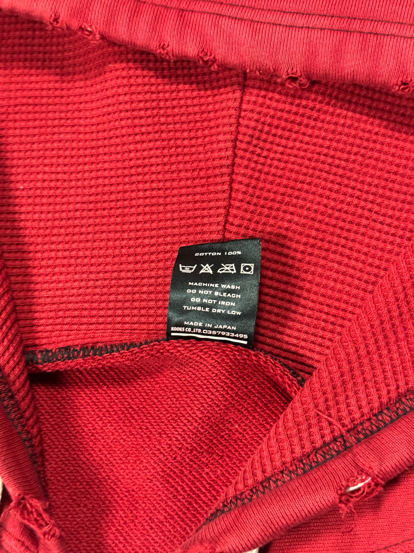 SS05 Number Nine Red “Nightcrawler” Zip Up