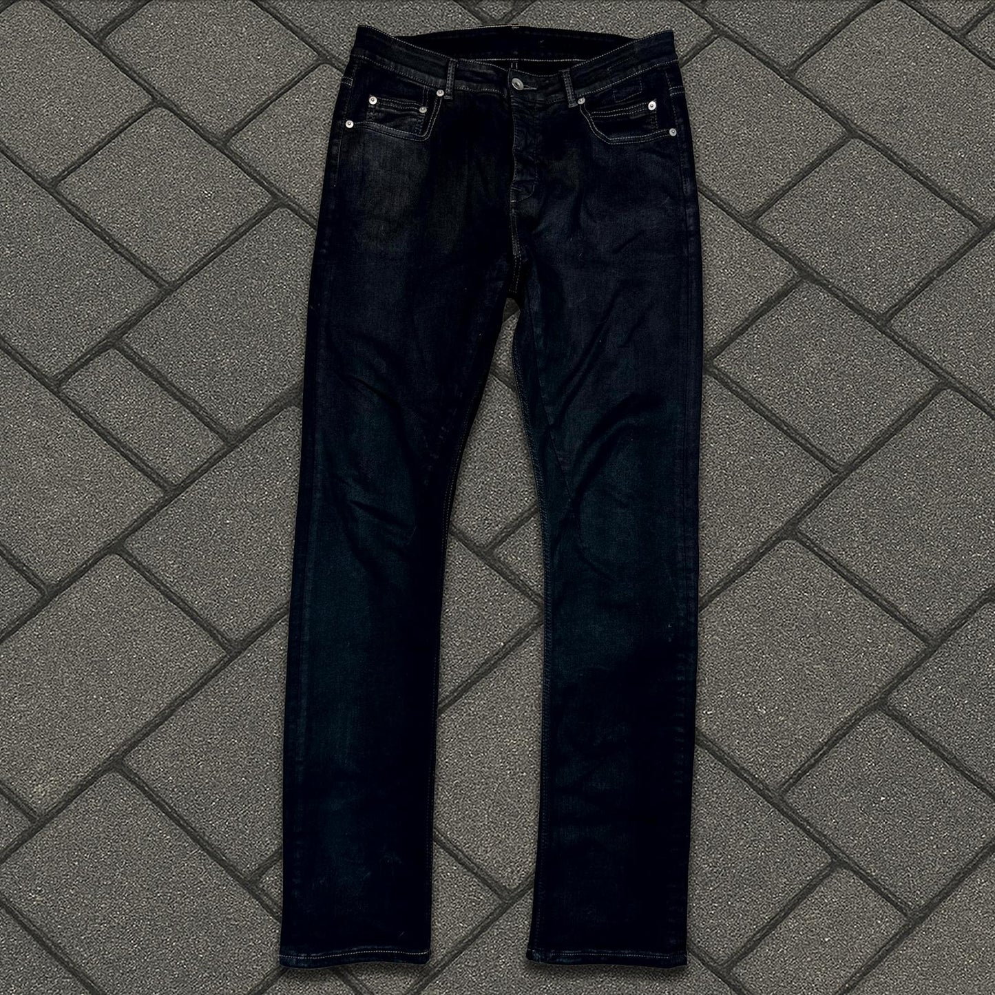 Rick Owens Drkshdw Light Wax Detroit Cut Denim
