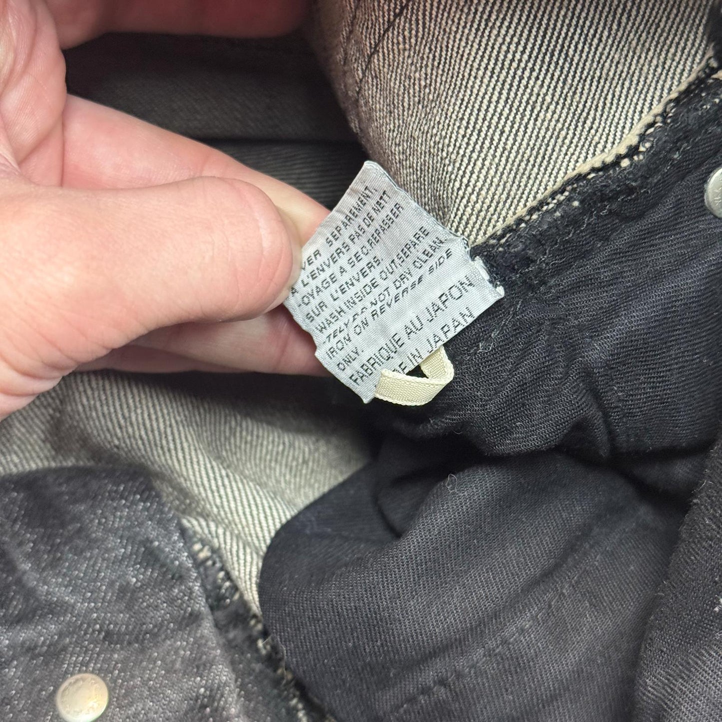 AW05 Dior Homme Black Luster Wax Denim