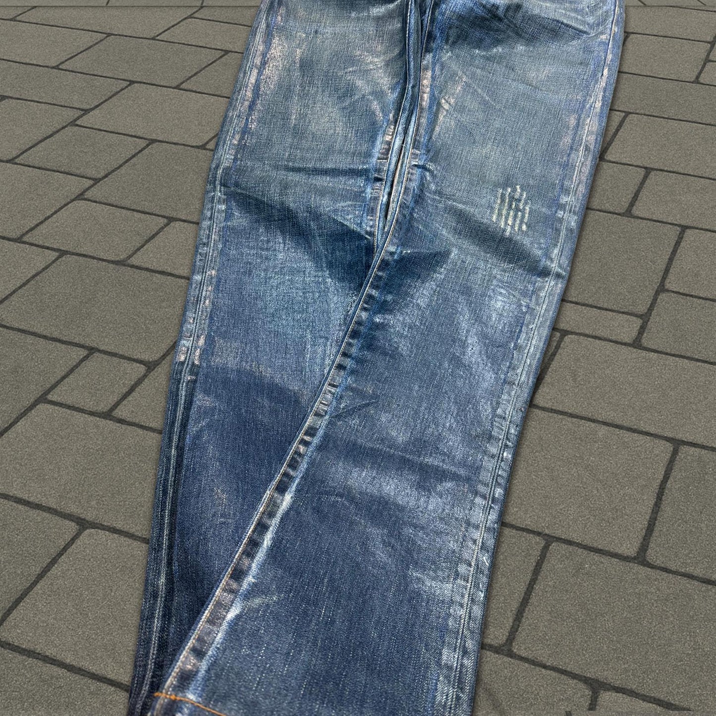 AW03 Dior Homme Blue Waxed Luster Denim