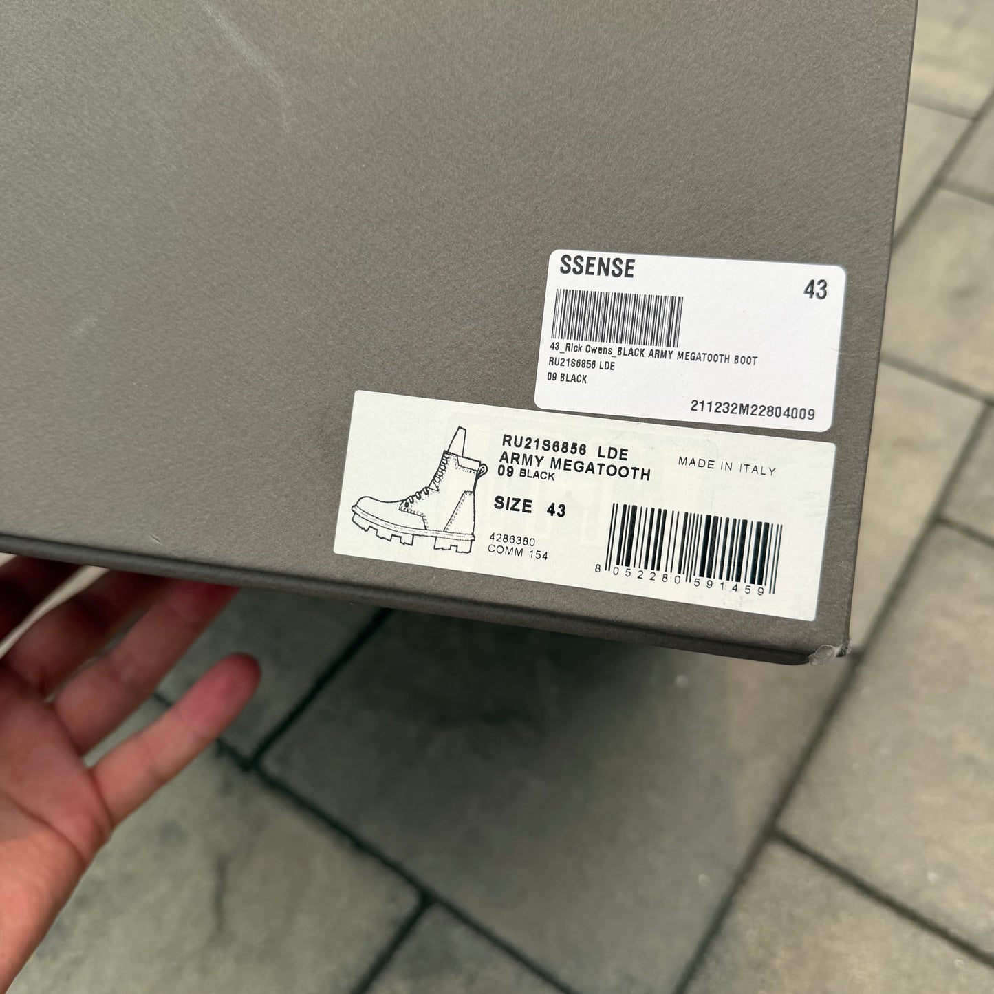 SS20 Rick Owens Leather Megatooth Boots