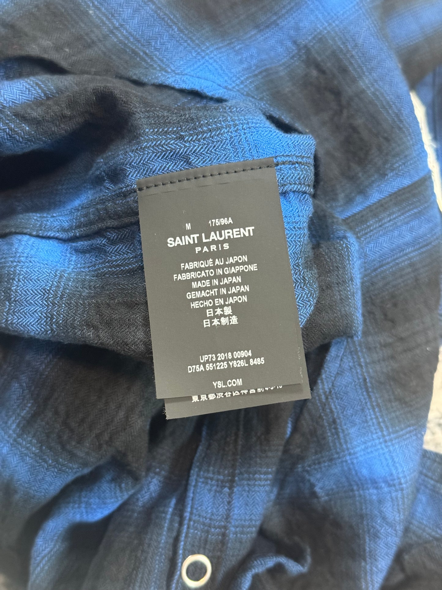 2018 Saint Laurent Blue Flannel