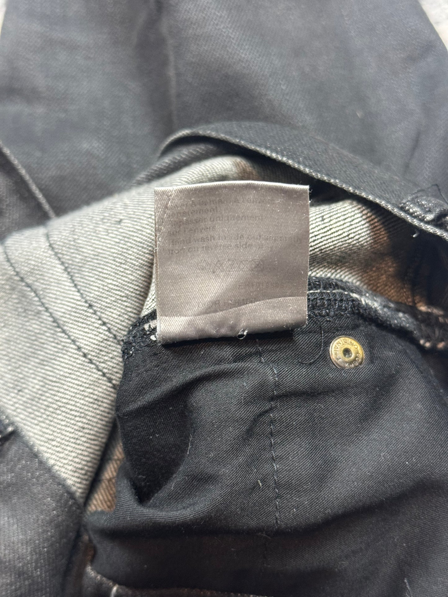 SS04 Dior Homme Strip Waxed Denim