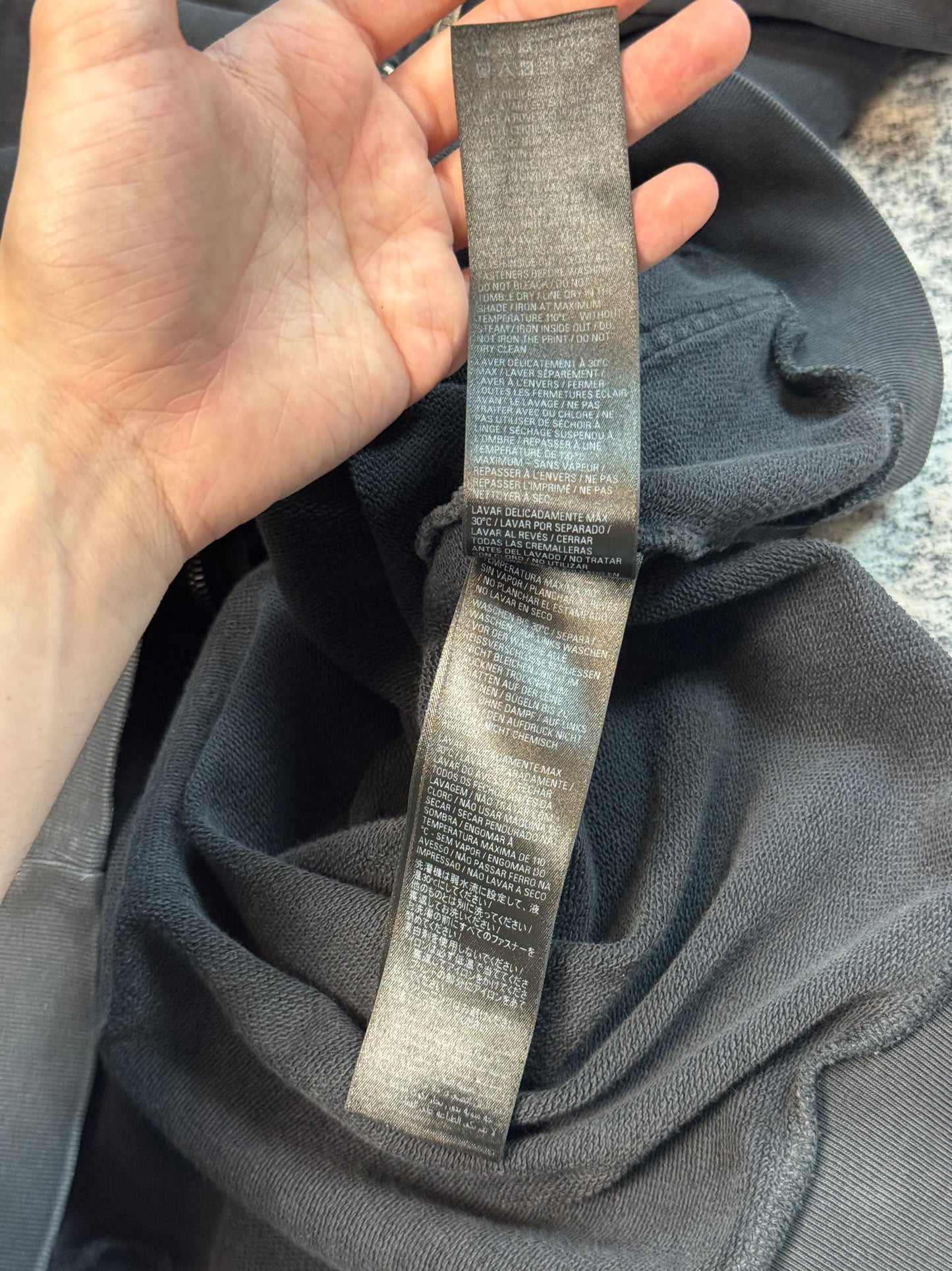 SS24 Balenciaga Black Off-Shore Zip Up Hoodie