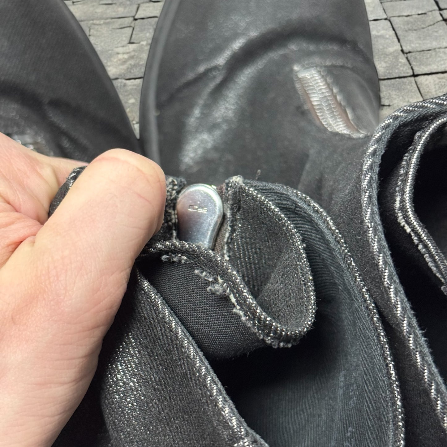 Rick Owens Waxed Middle Zip Ramones