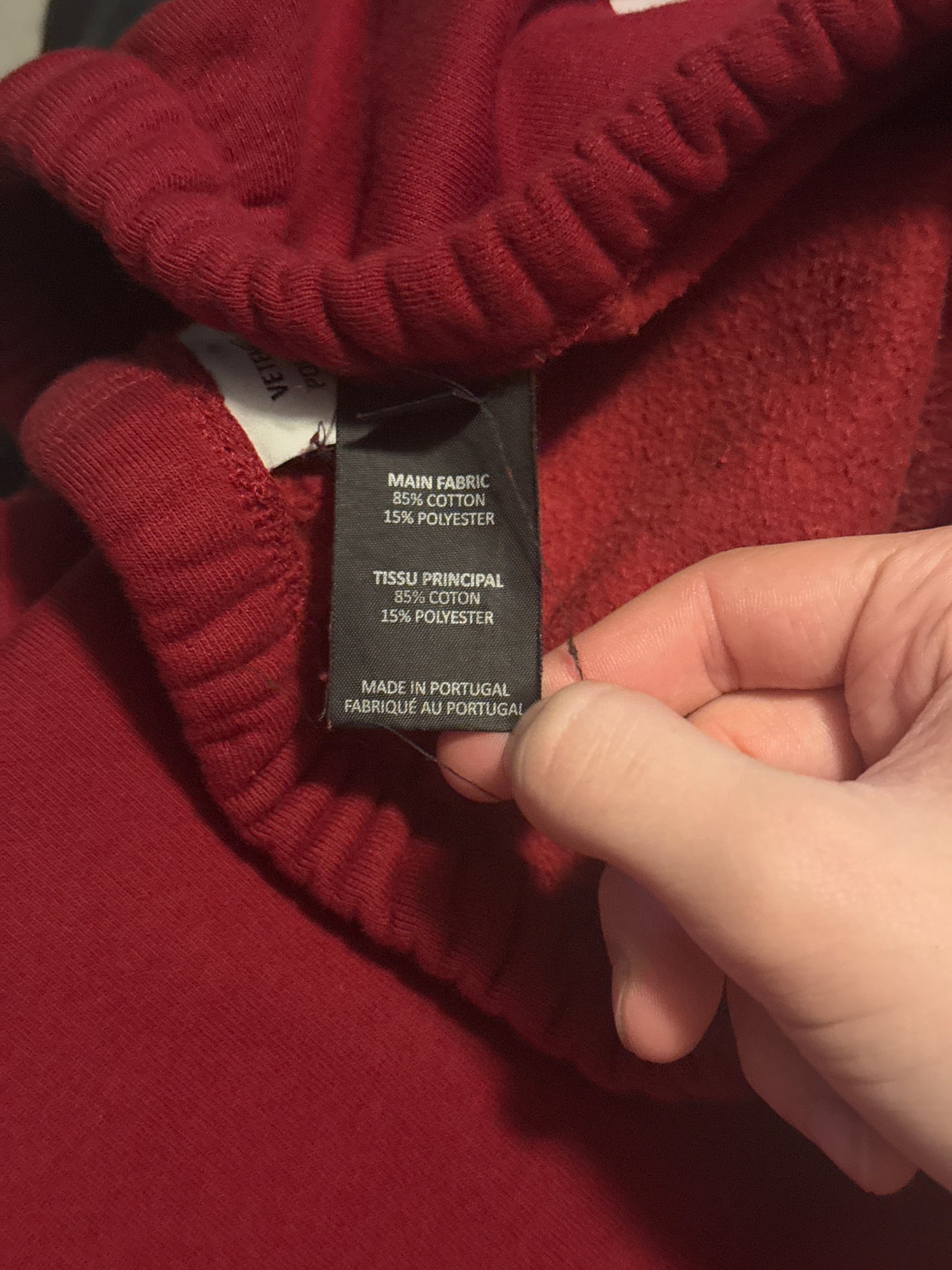 AW19 Vetements Red Spellout Sweatpants