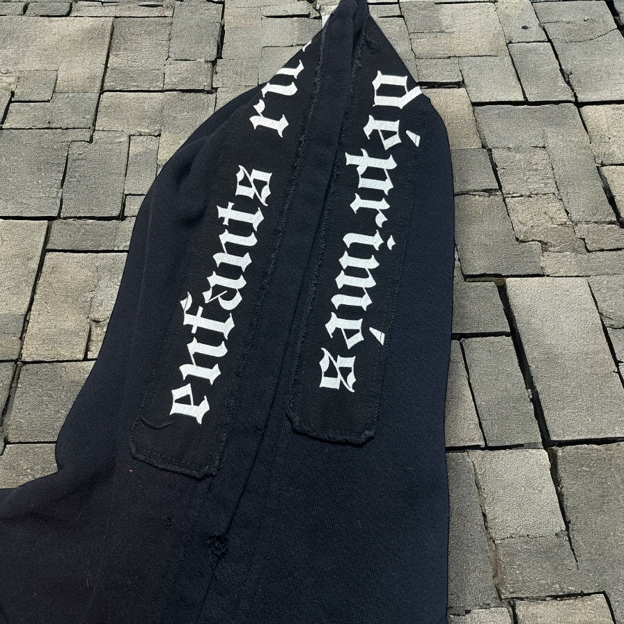 SS17 Enfants Riches Déprimés Runway Gothic Font Layered Hoodie