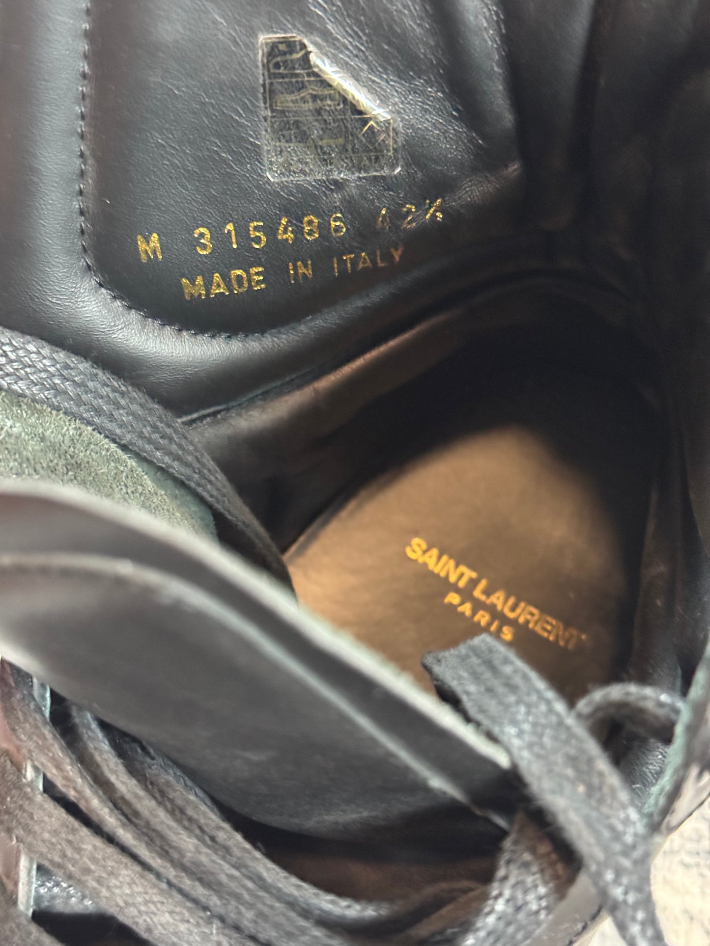 Saint Laurent Paris SL/01H Black Hi Top Sneakers