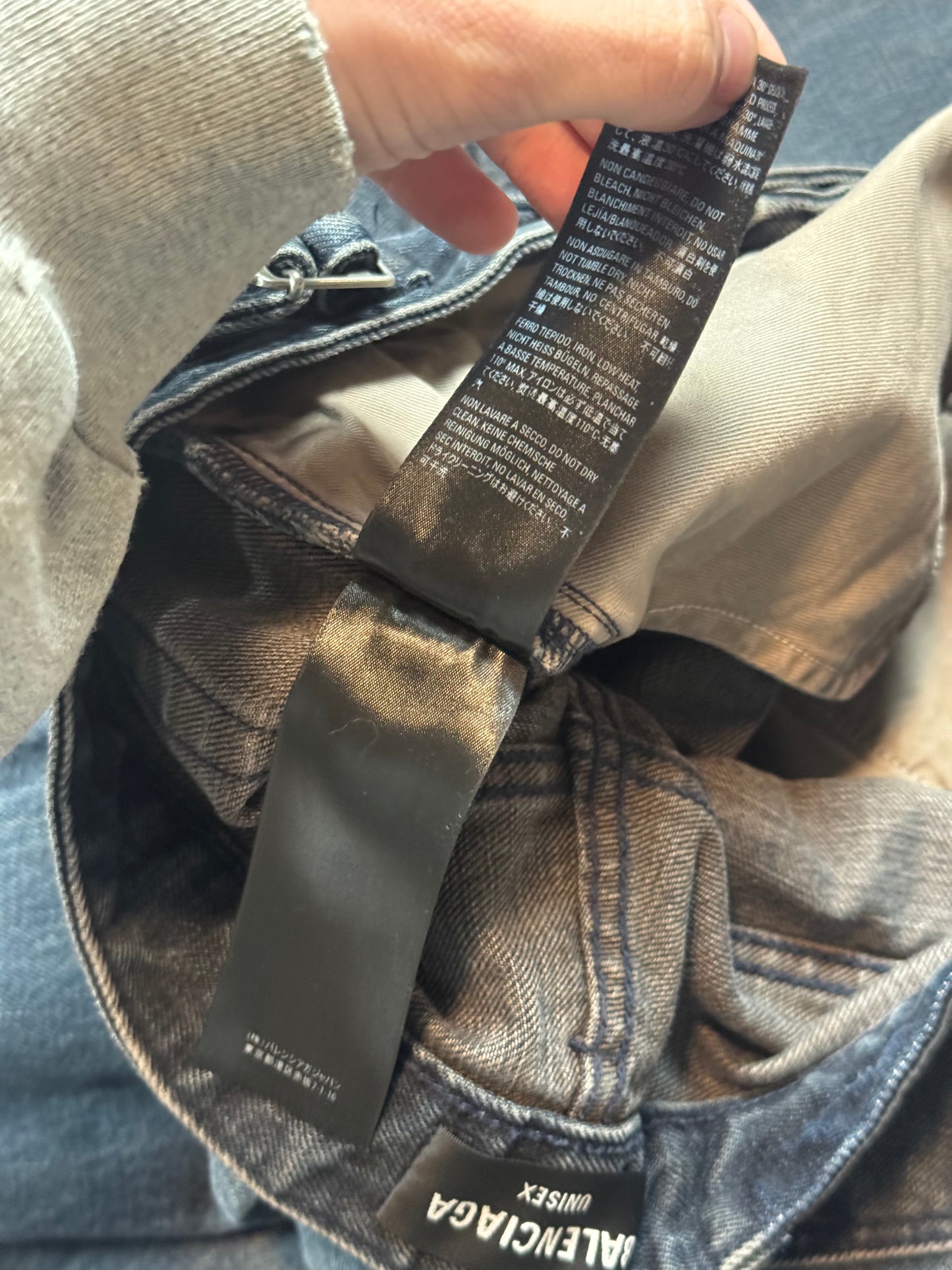 FW21 Balenciaga Indigo Convertible Denim Cargos