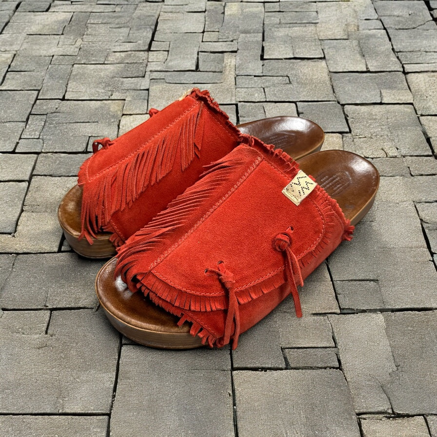 Visvim Shaman Folk Red Suede Christo Sanadals