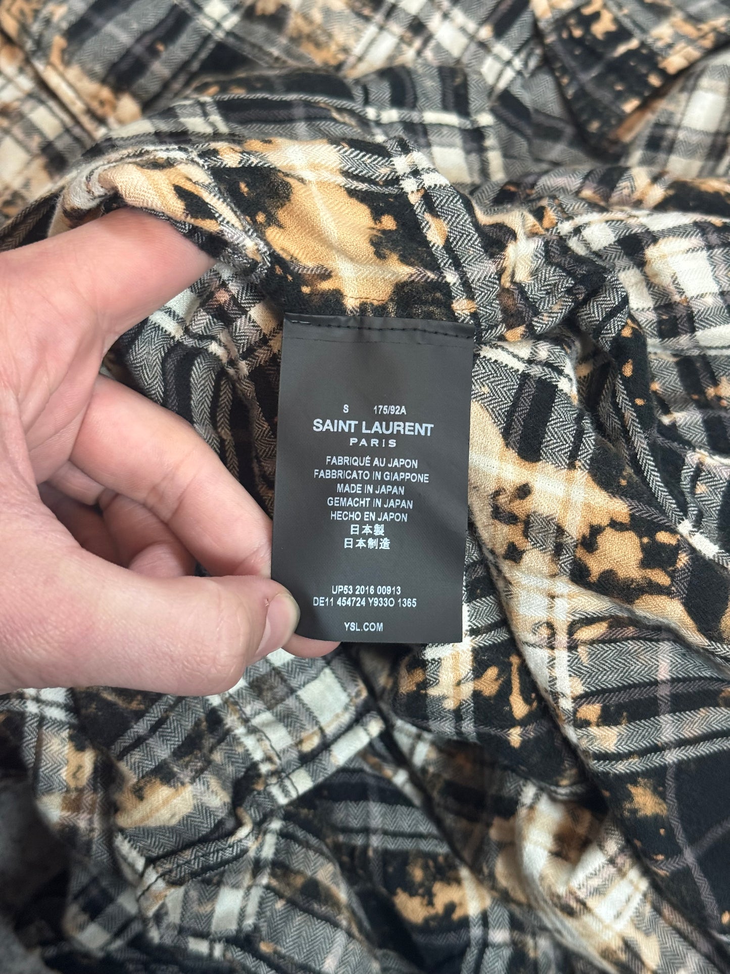 SS16 Saint Laurent Bleached Surf Sound Flannel