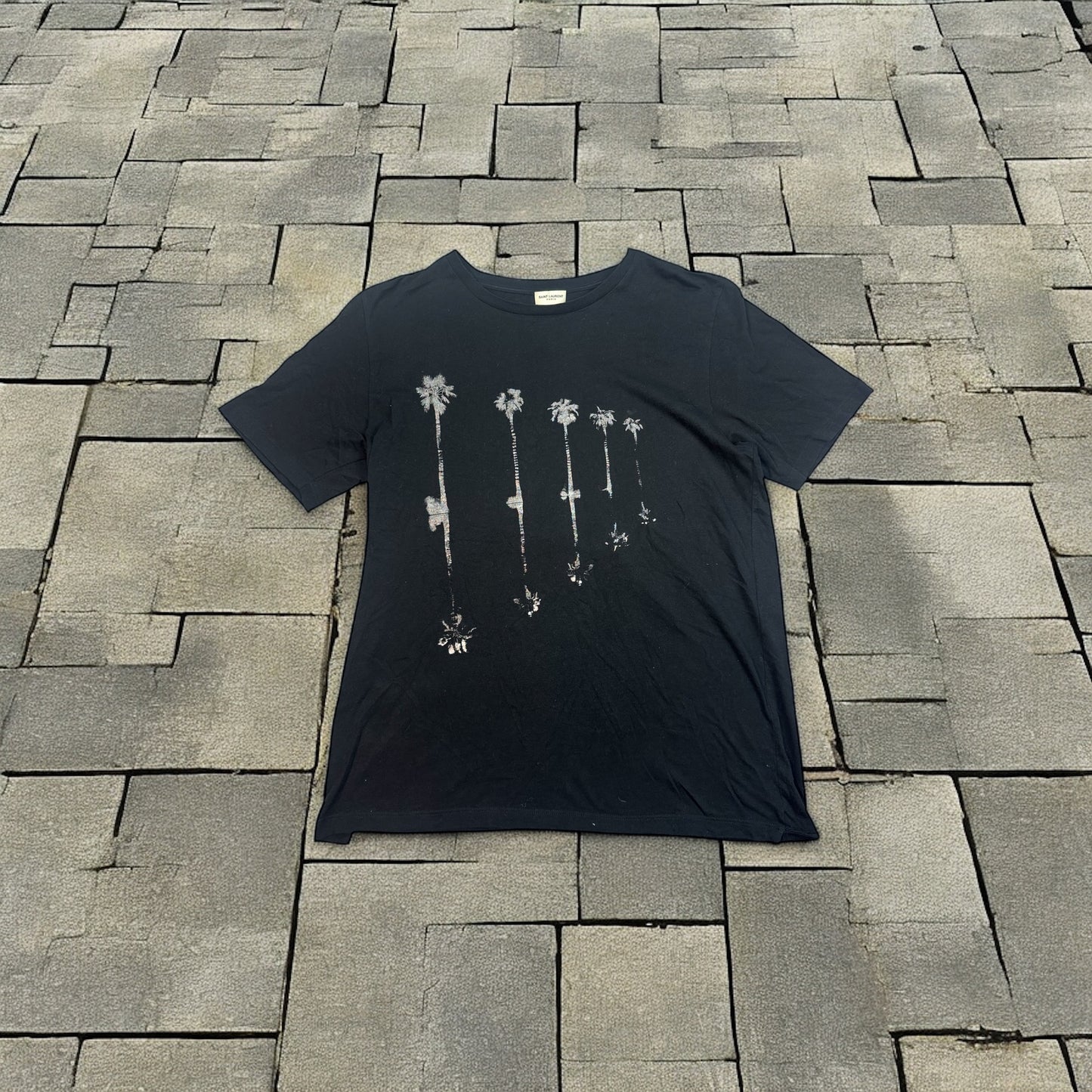 Saint Laurent Paris Palm Trees Tee Shirt