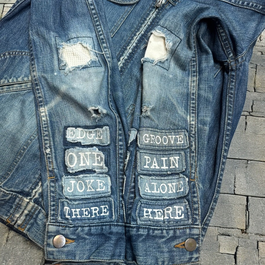 SS02 “Modern Age” Number Nine Slogan Denim Jacket