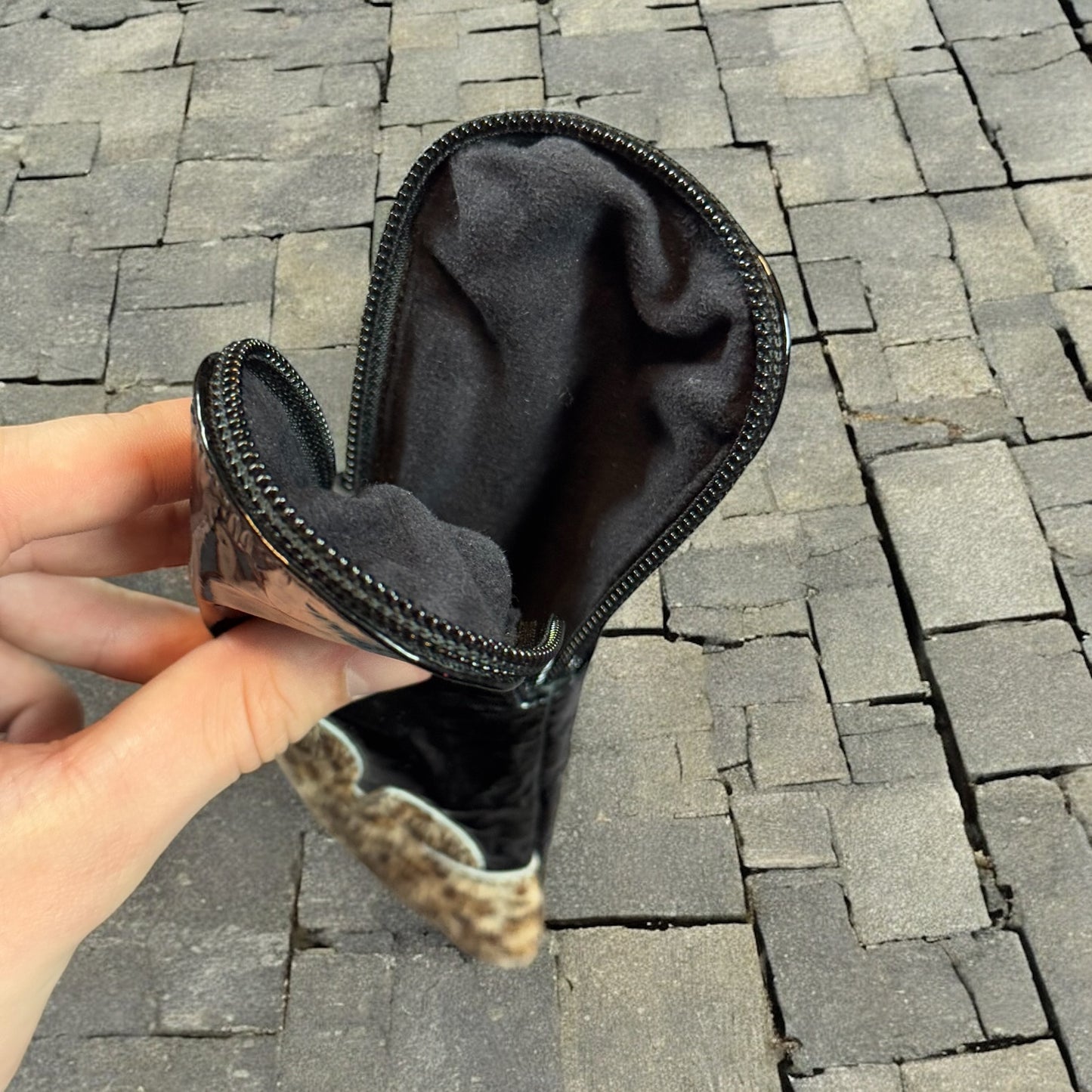 Chrome Hearts Cheetah Patent Leather Glasses Case