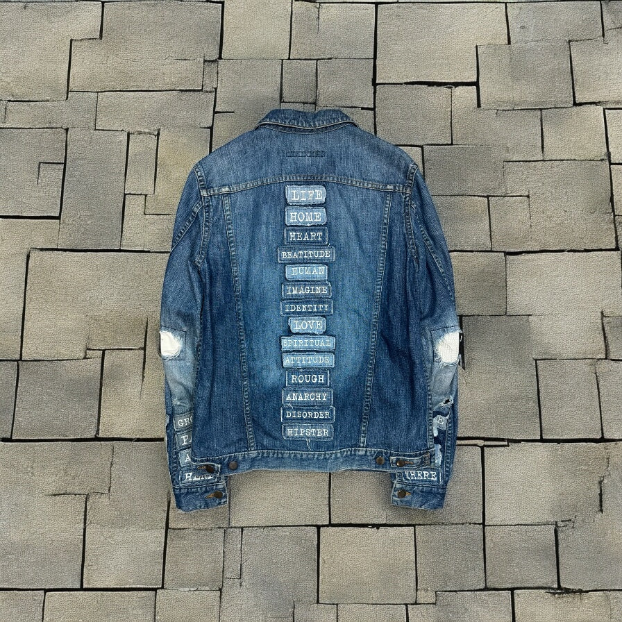 SS02 “Modern Age” Number Nine Slogan Denim Jacket