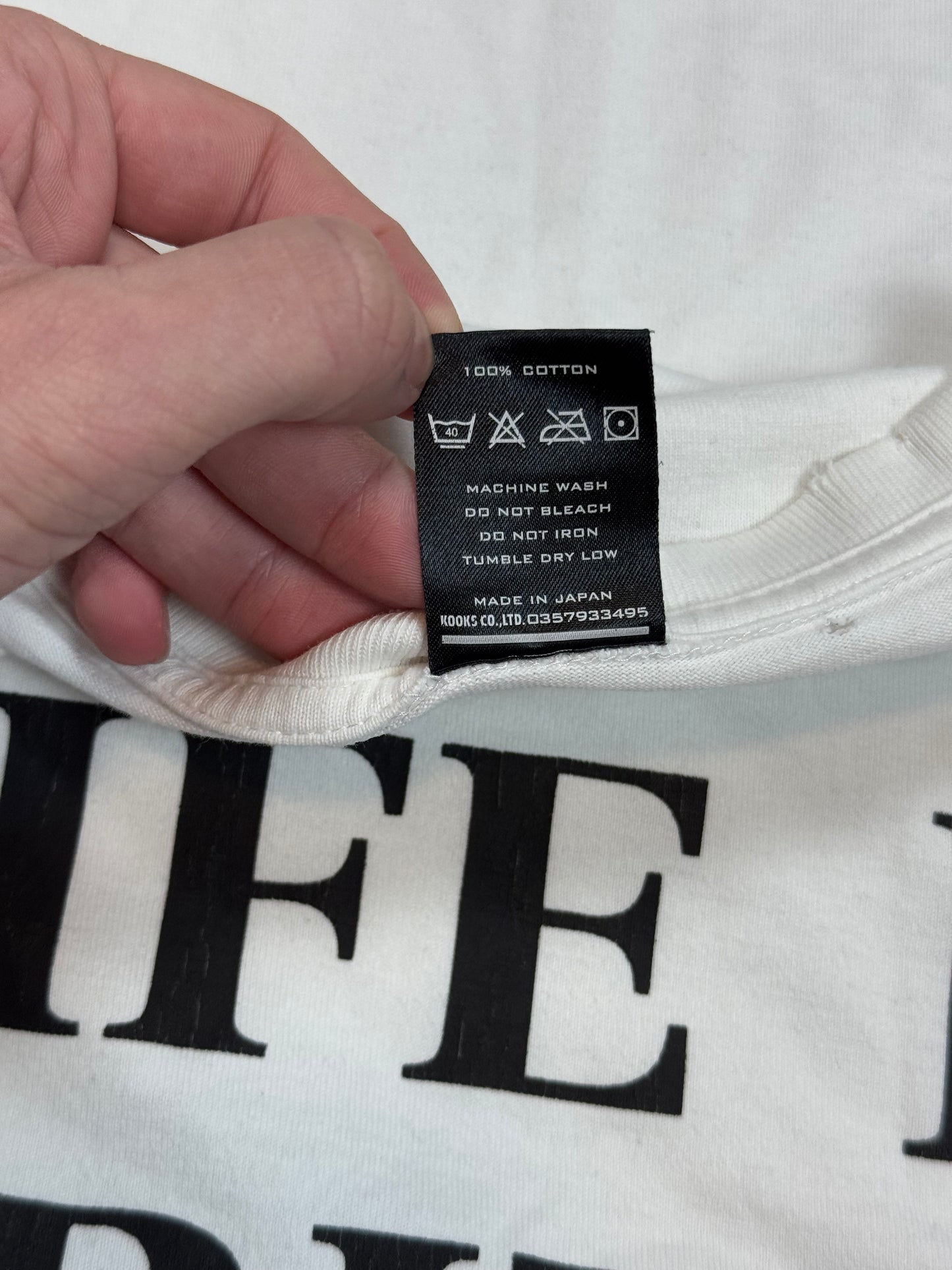 SS06 Number Nine “Life’s A Bitch” Slogan Tee