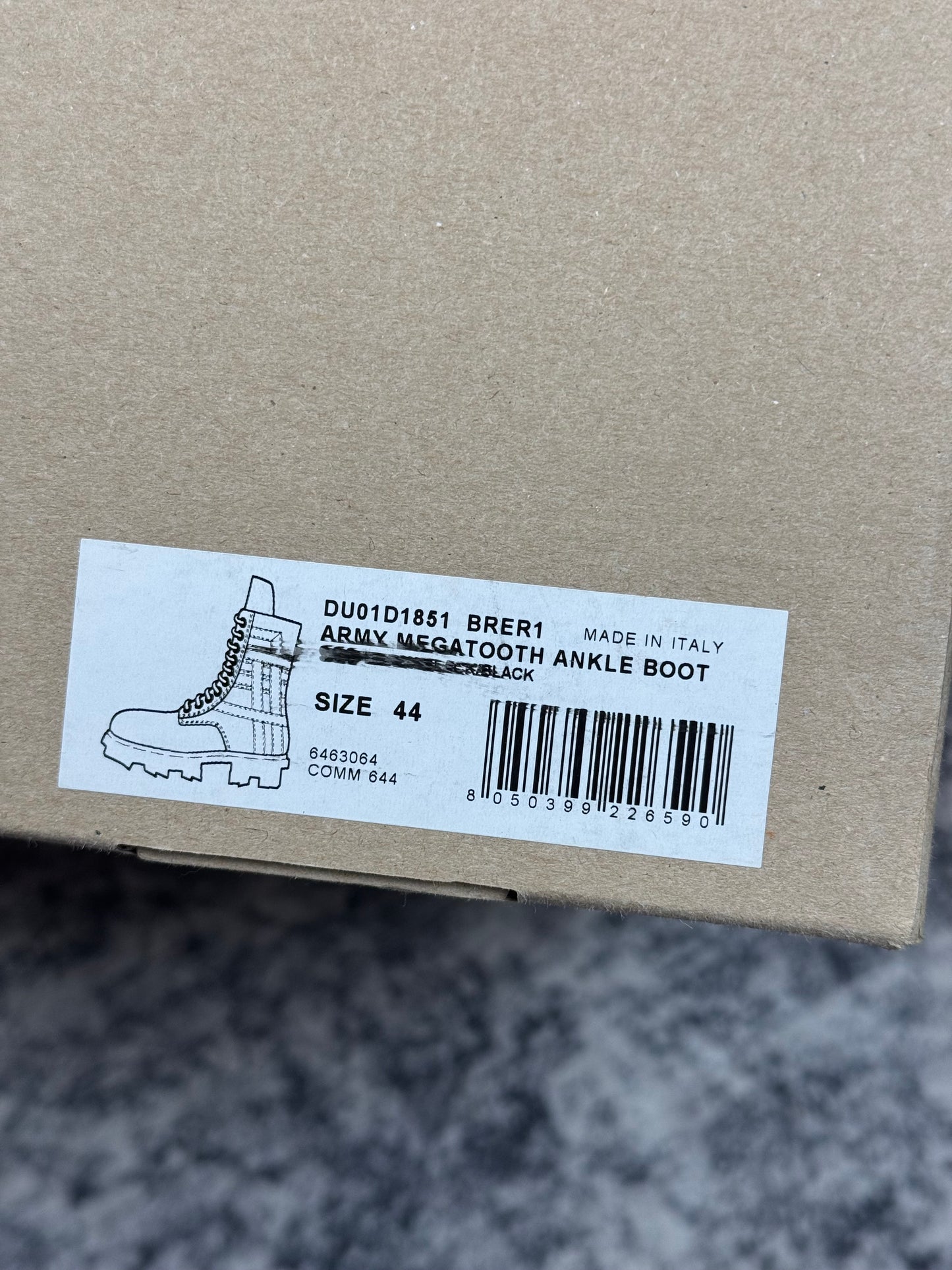 Rick Owens Megatooth Army Boots