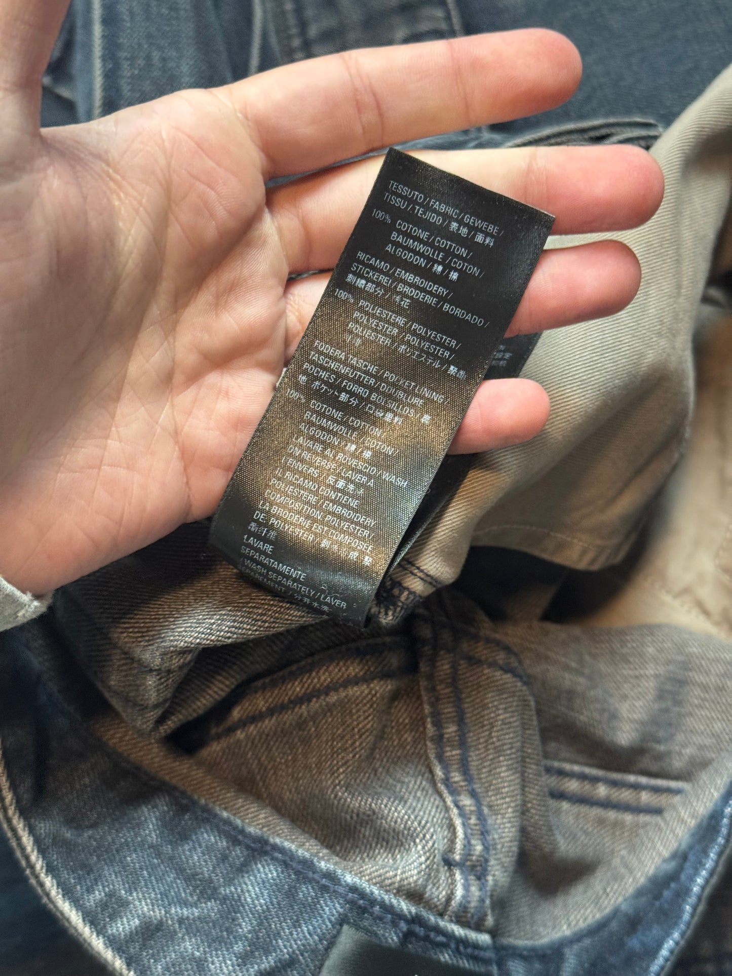 FW21 Balenciaga Indigo Convertible Denim Cargos