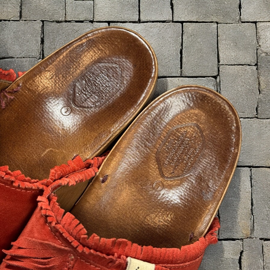 Visvim Shaman Folk Red Suede Christo Sanadals