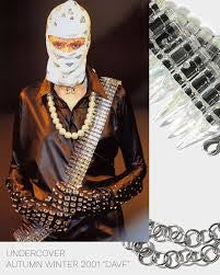 AW01 Undercover “D.A.V.F” Black Pearl Sash Belt