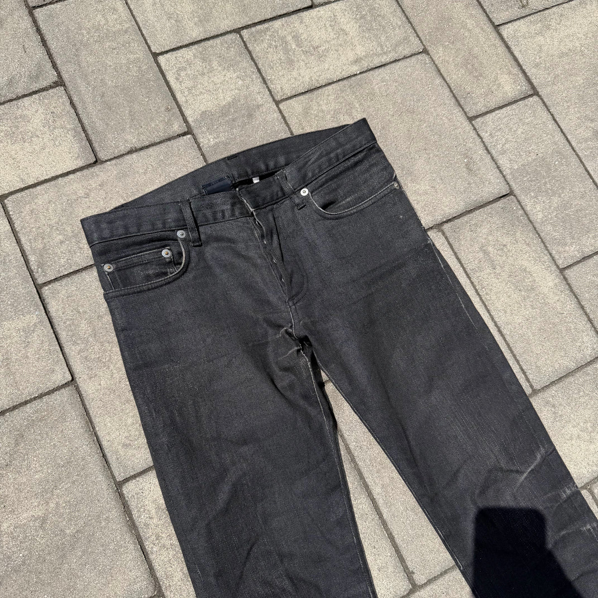 AW07 Dior Homme Black Waxed Denim