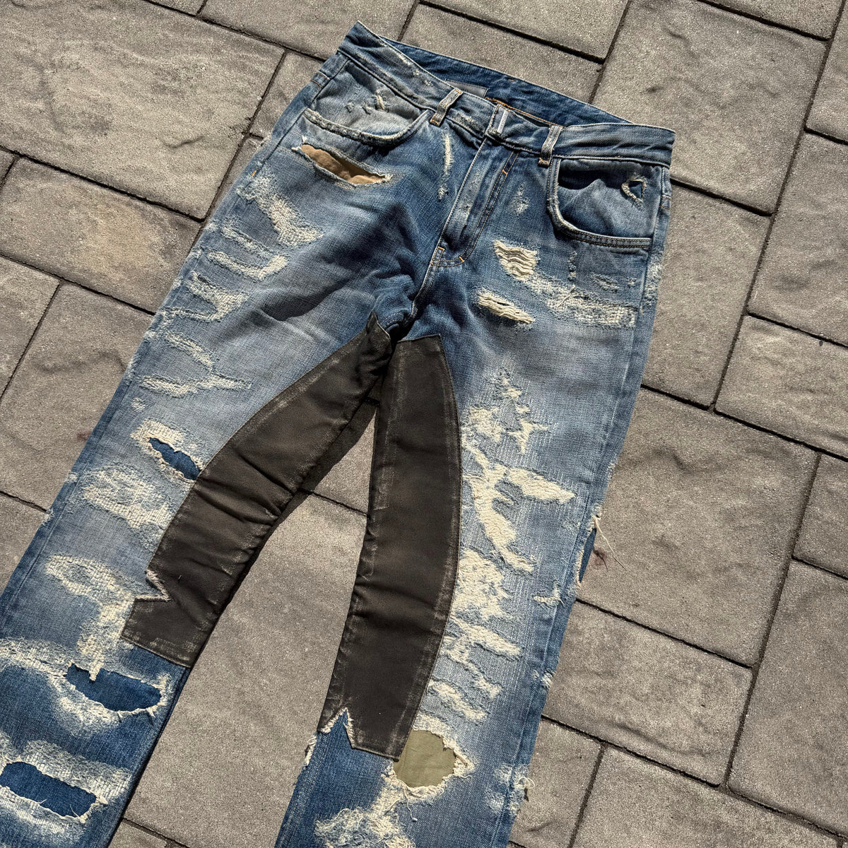 FW22 Givenchy Blue Moleskin Boro Denim