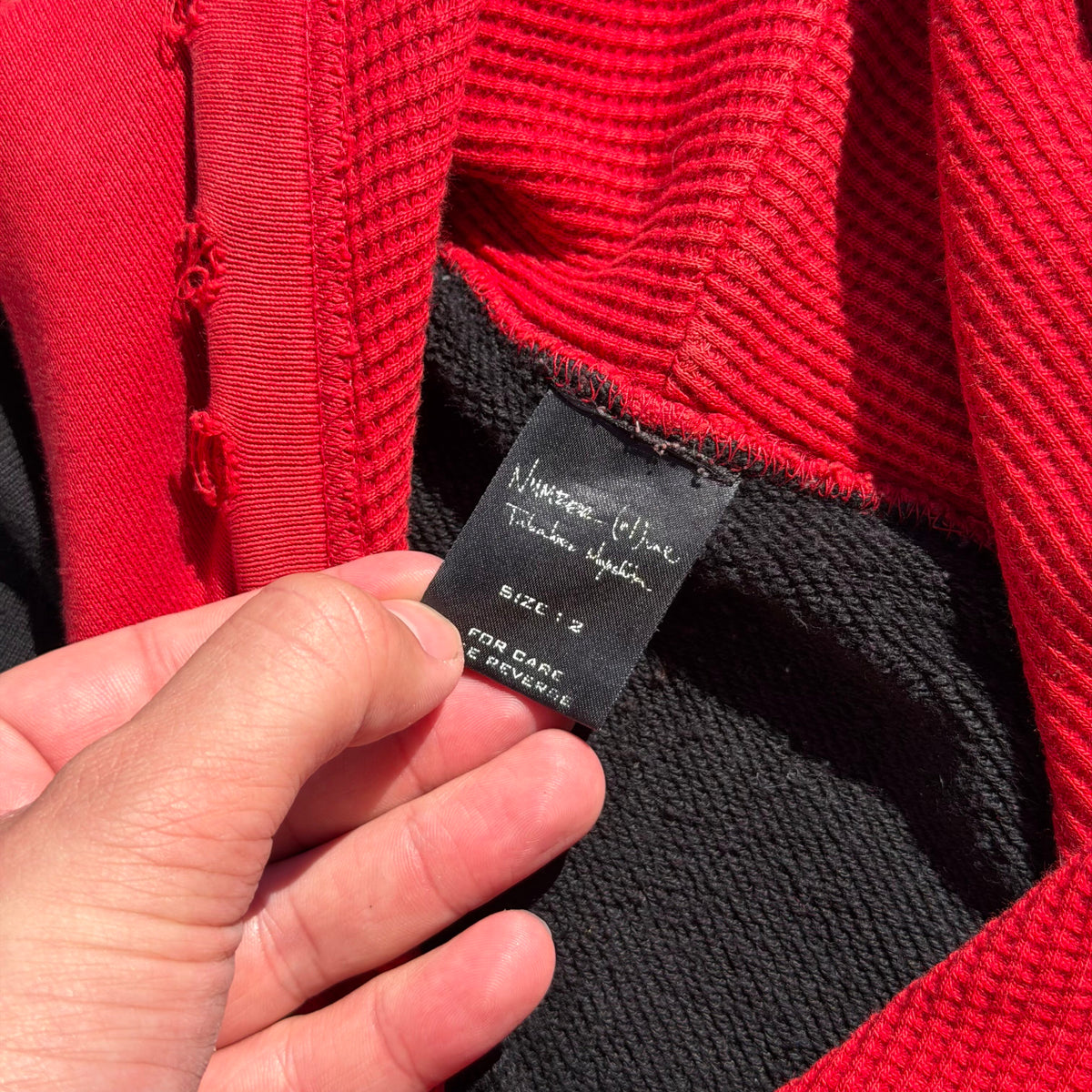 AW05 Number Nine Red Fender Hoodie