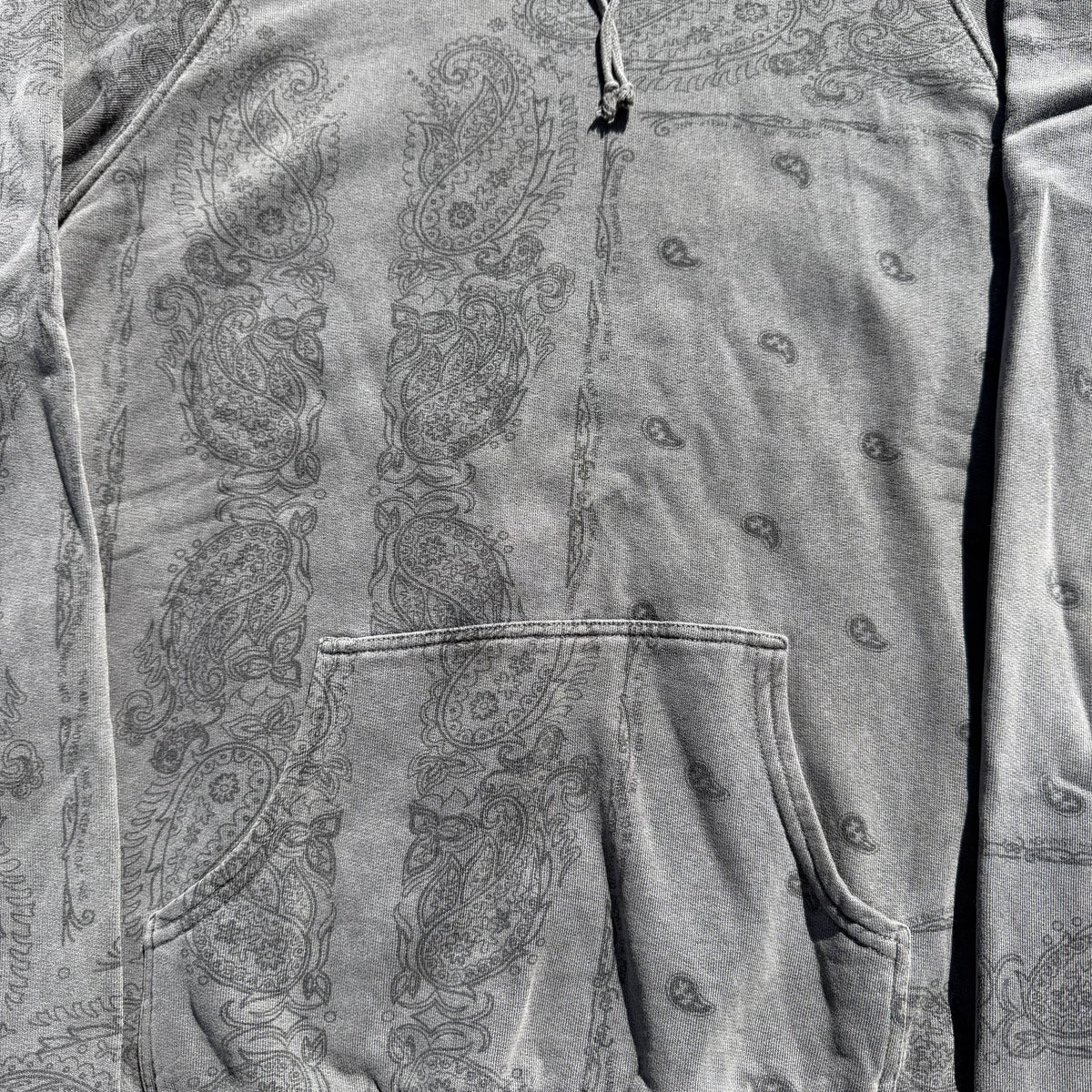 AW04 Raf Simons Charcoal Paisley Hoodie