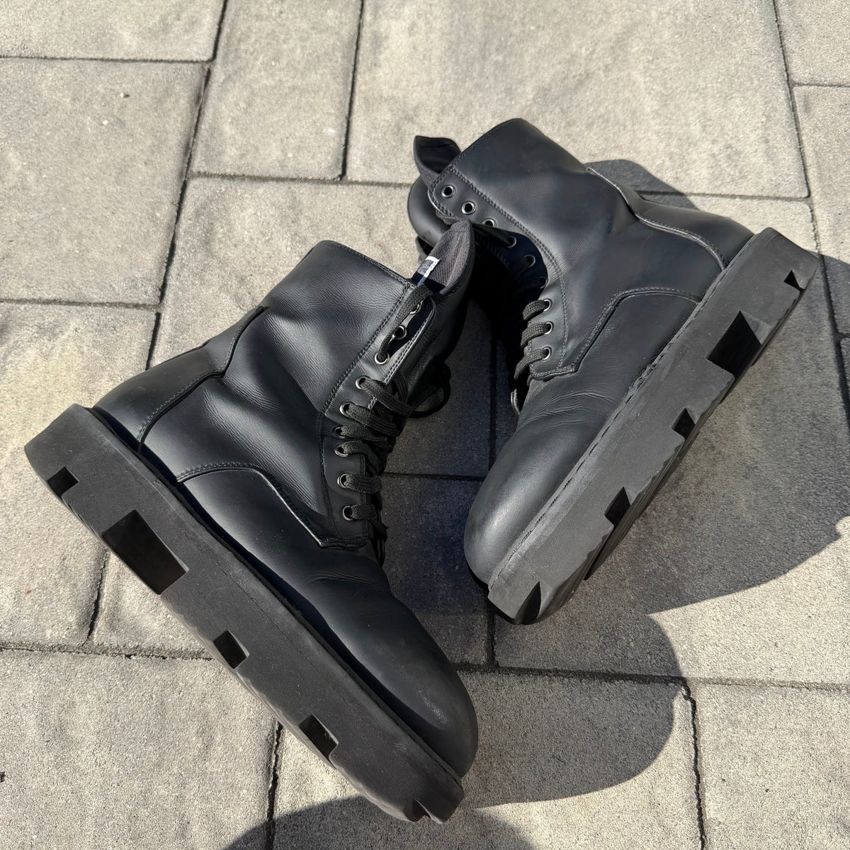 SS20 Rick Owens Leather Megatooth Boots