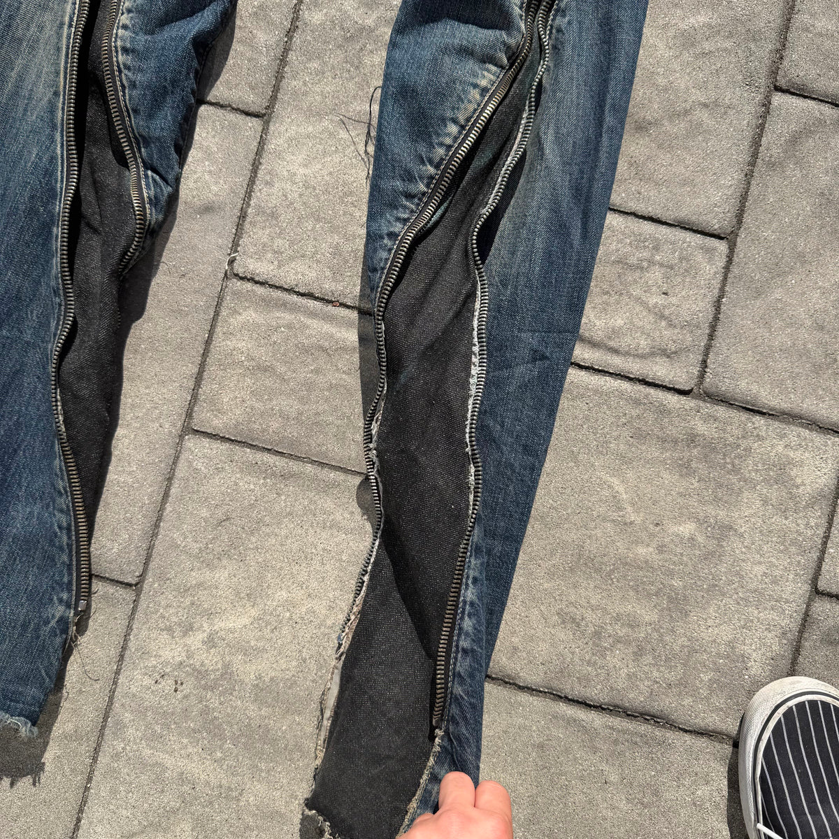 SS09 Rick Owens Dirty Blue Banana Cut Denim