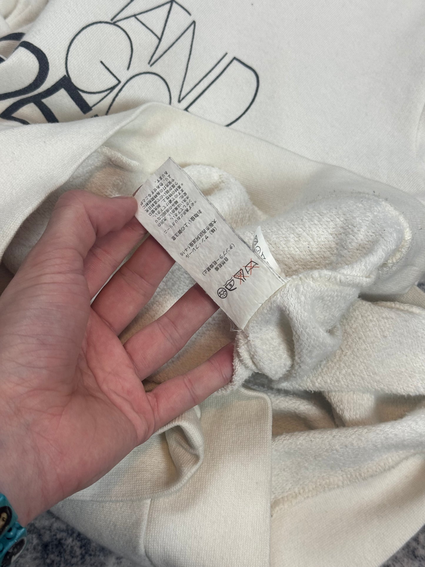 AW03 Raf Simon White Touched By The Hand Of God Hoodie