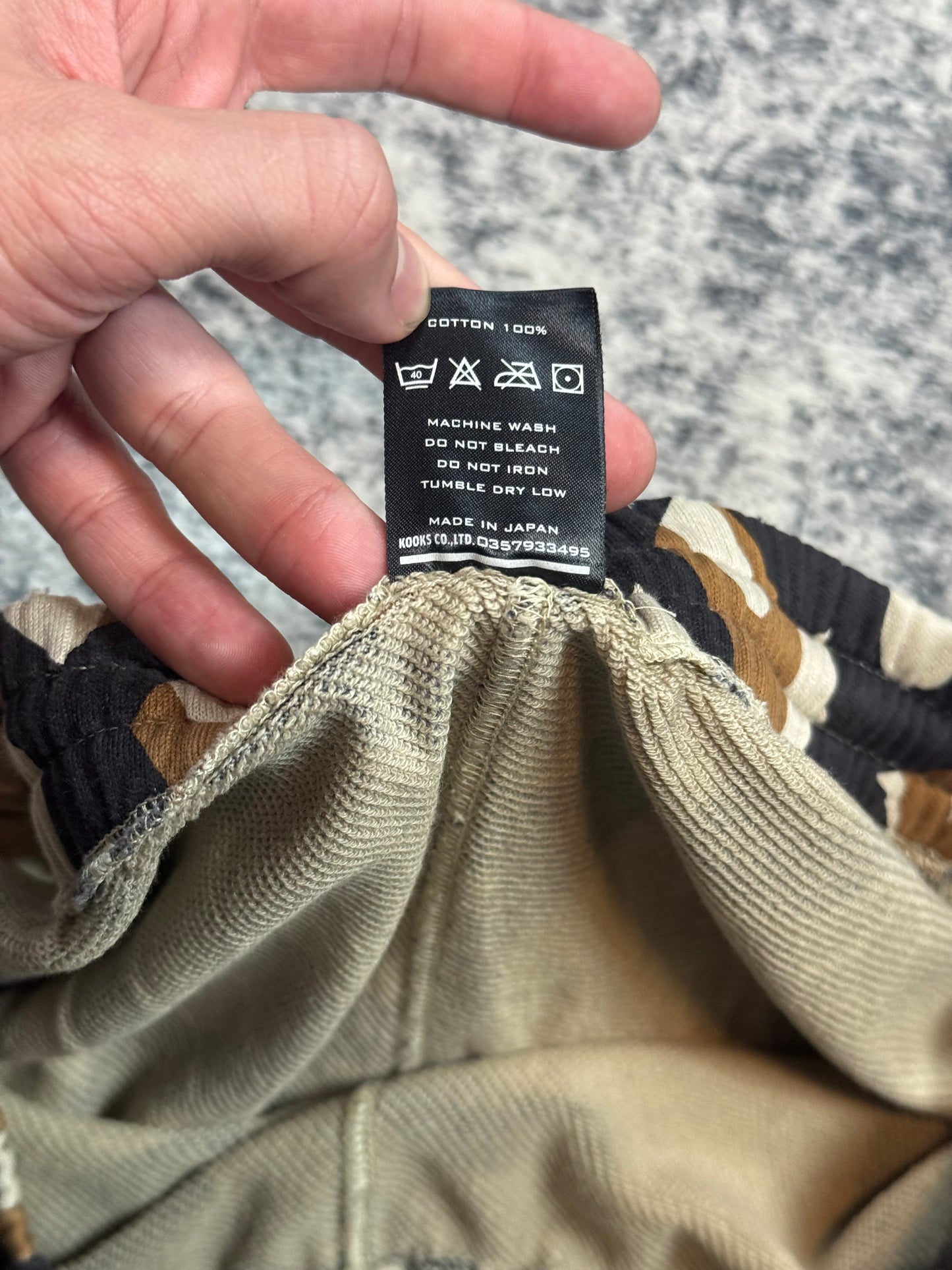 AW04 Number Nine Beige Tribal Sweatpants
