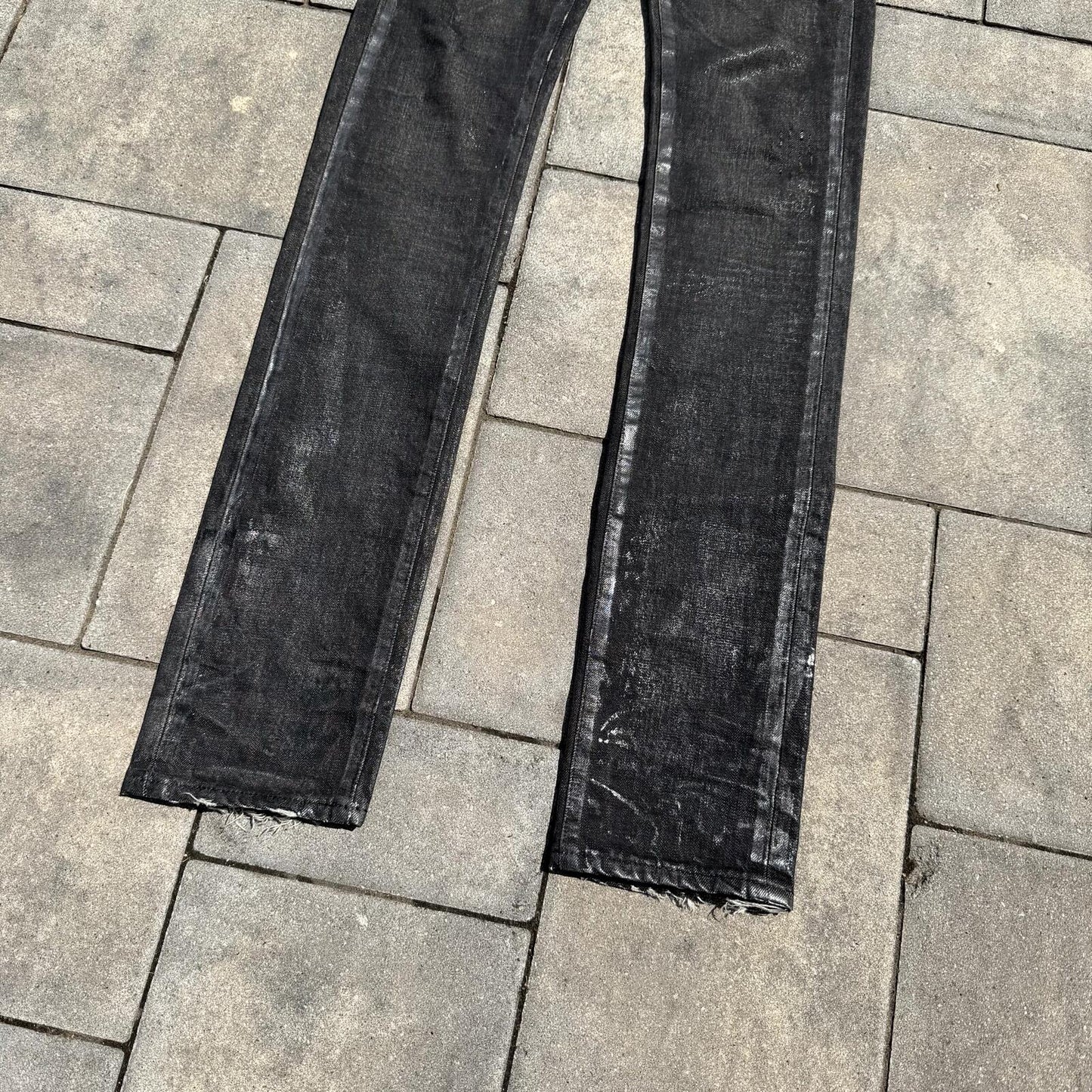 AW05 Dior Homme Black Waxed Luster Denim