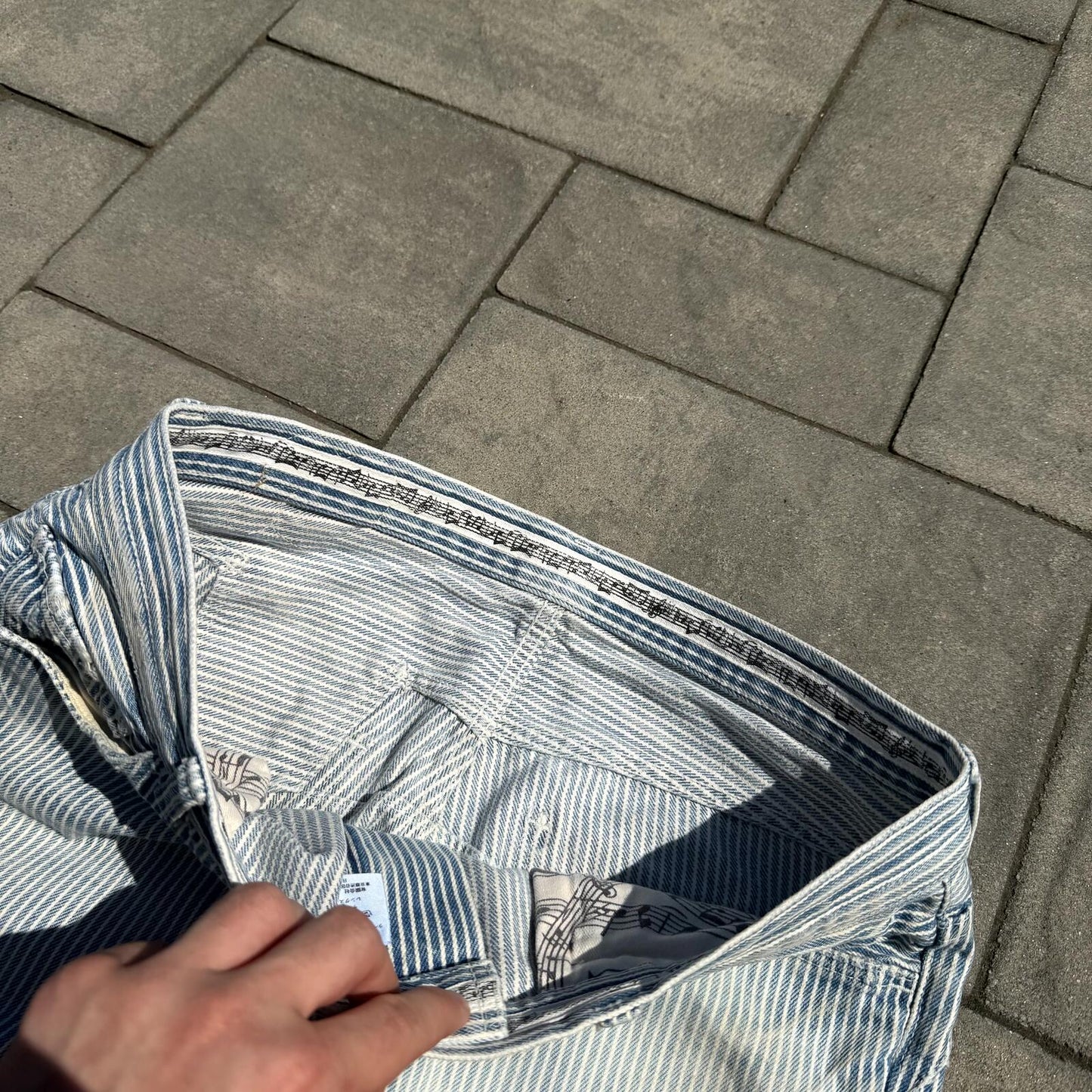 SS08 Number Nine Striped Hickory Denim
