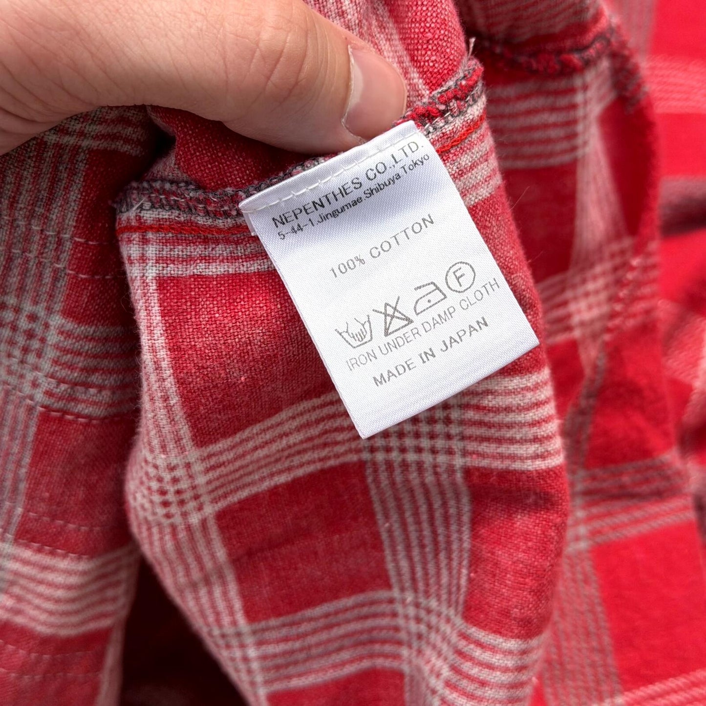 Rebuild By Needles Red Flannel Shirt
