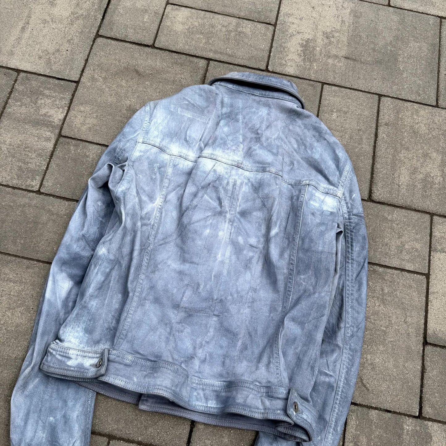 SS20 Rick Owens White Wax Worker Jacket
