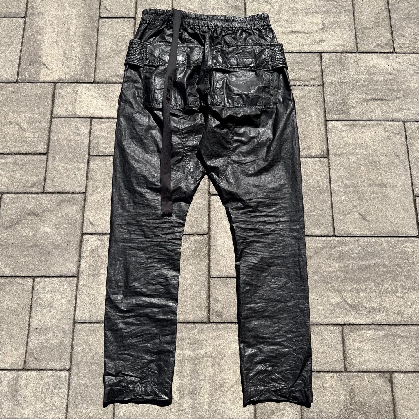 SS21 Rick Owens Black Wax Creatch Cargos