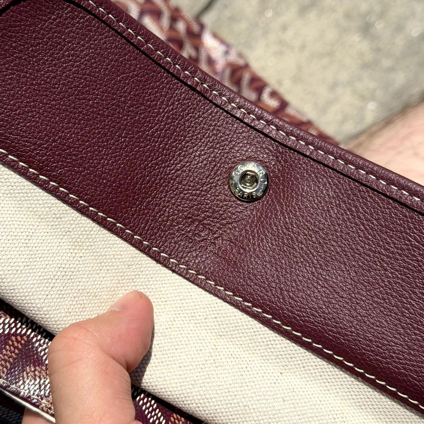 Goyard Burgundy St Louis Tote Bag