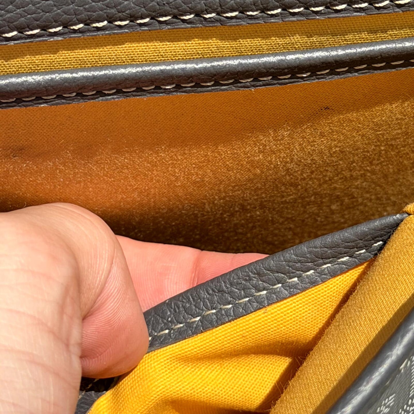 Goyard Grey Belvedere Messenger Bag