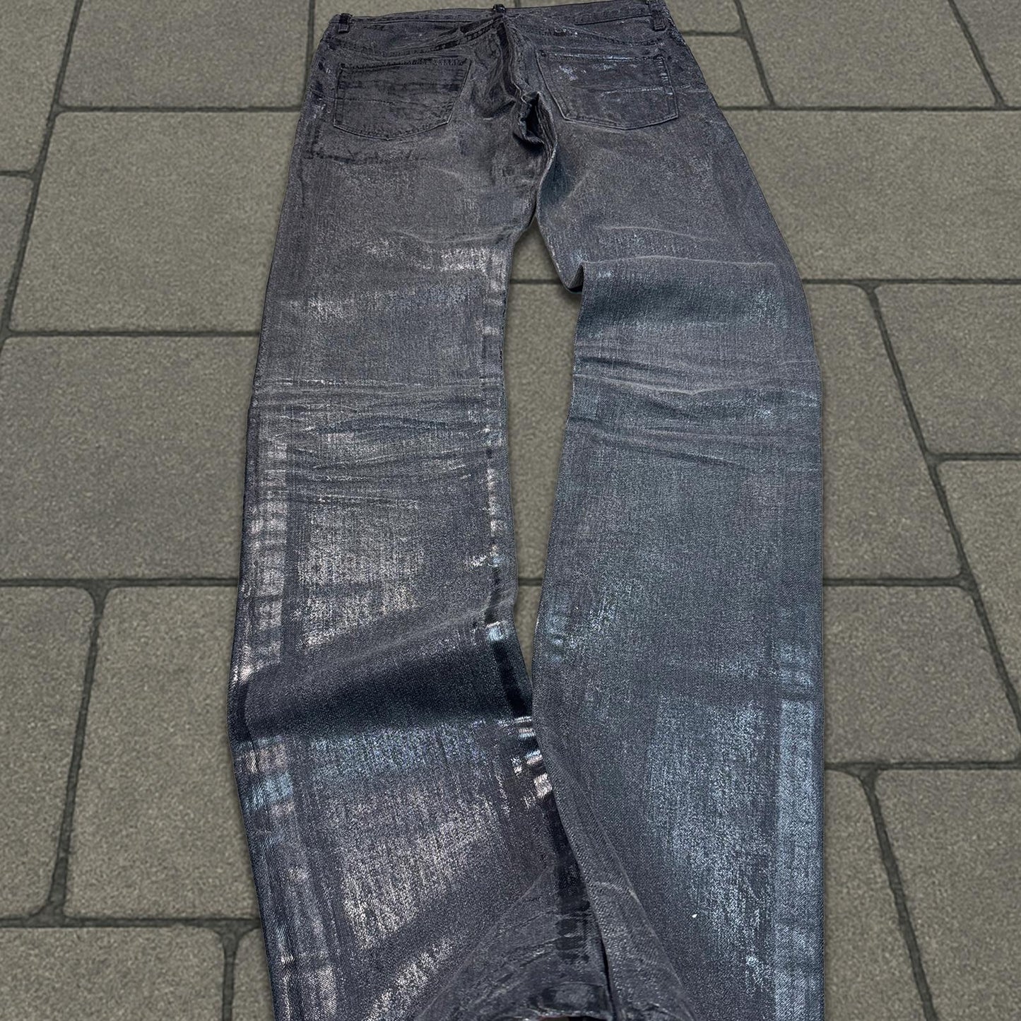 AW05 Dior Homme Black Luster Wax Denim