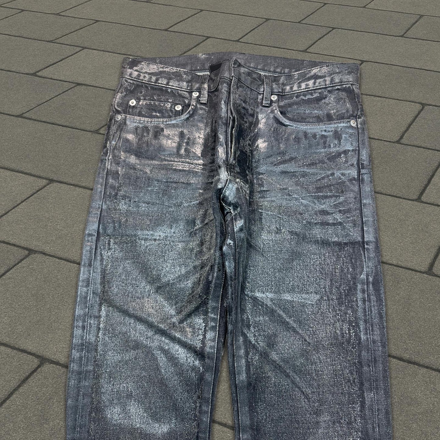 AW05 Dior Homme Black Waxed Denim