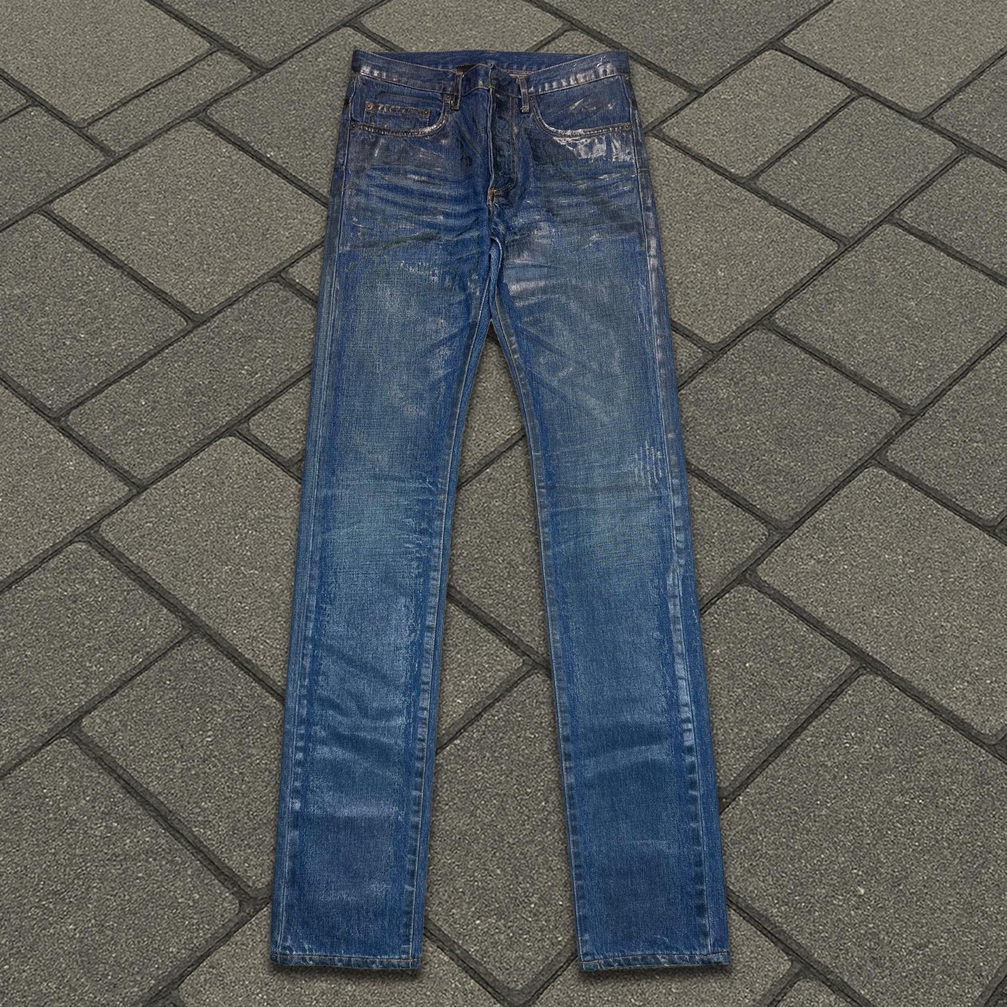 SS07 Dior Homme Blue Waxed Luster Denim