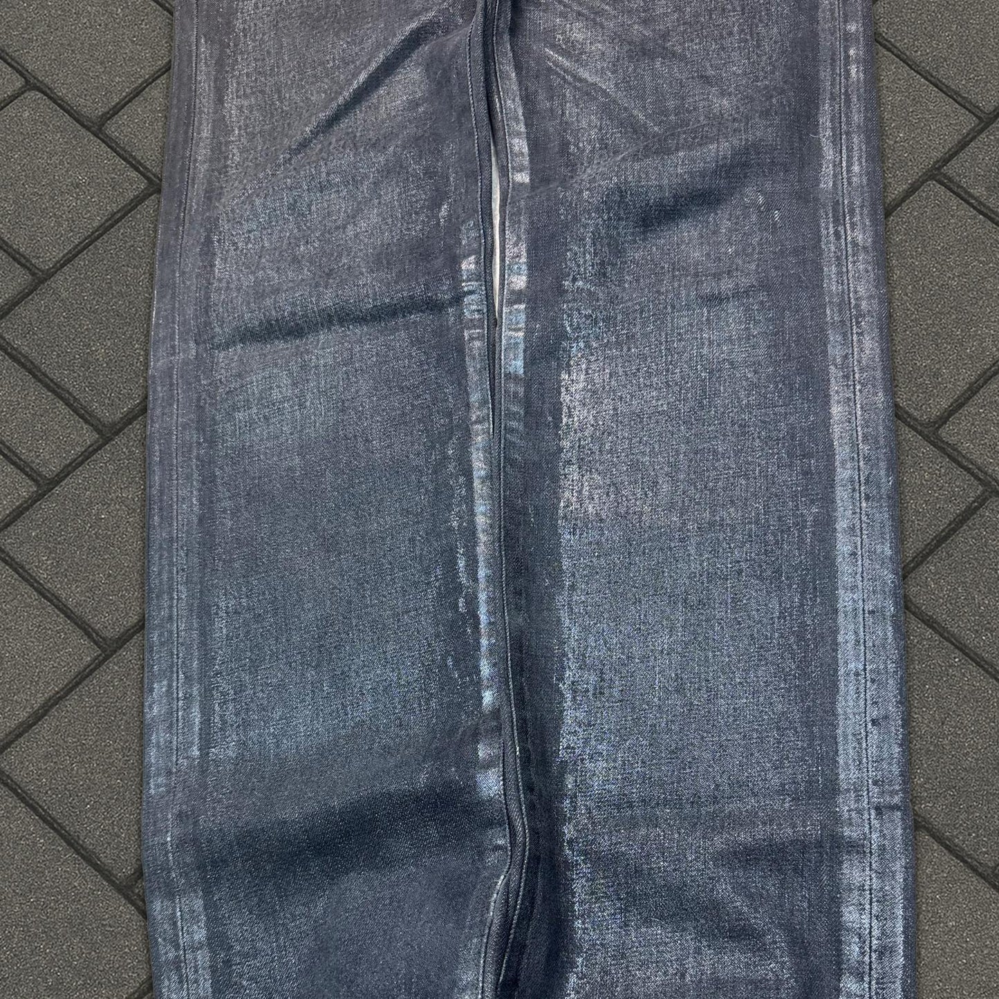 AW07 Dior Homme Black Luster Wax Denim