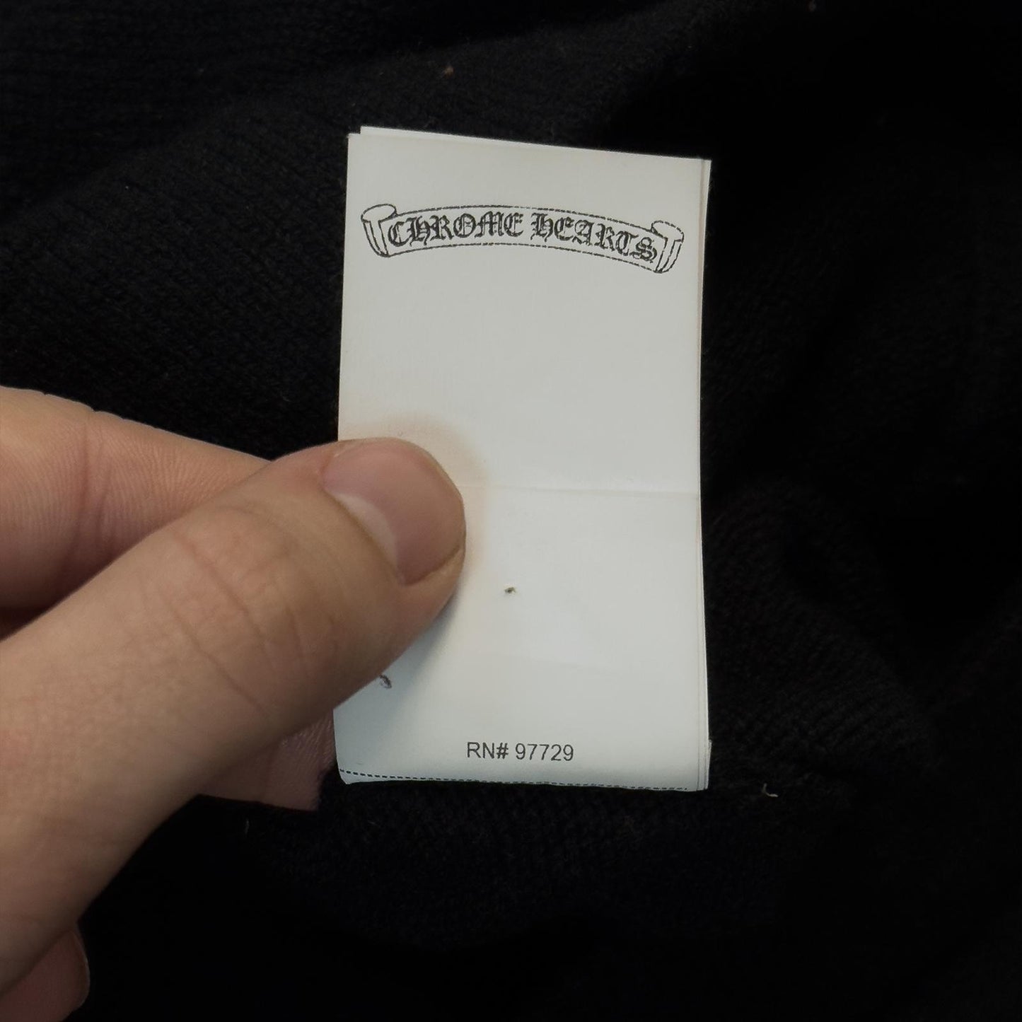 Chrome Hearts Sailin On Leather Patch Cashmere Hoodie