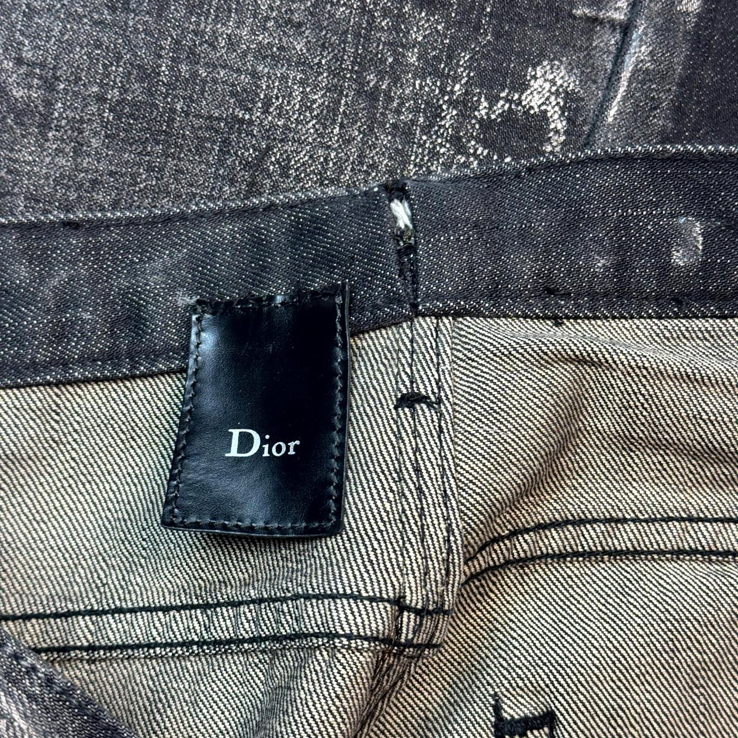 AW05 Dior Homme Black Waxed Luster Denim
