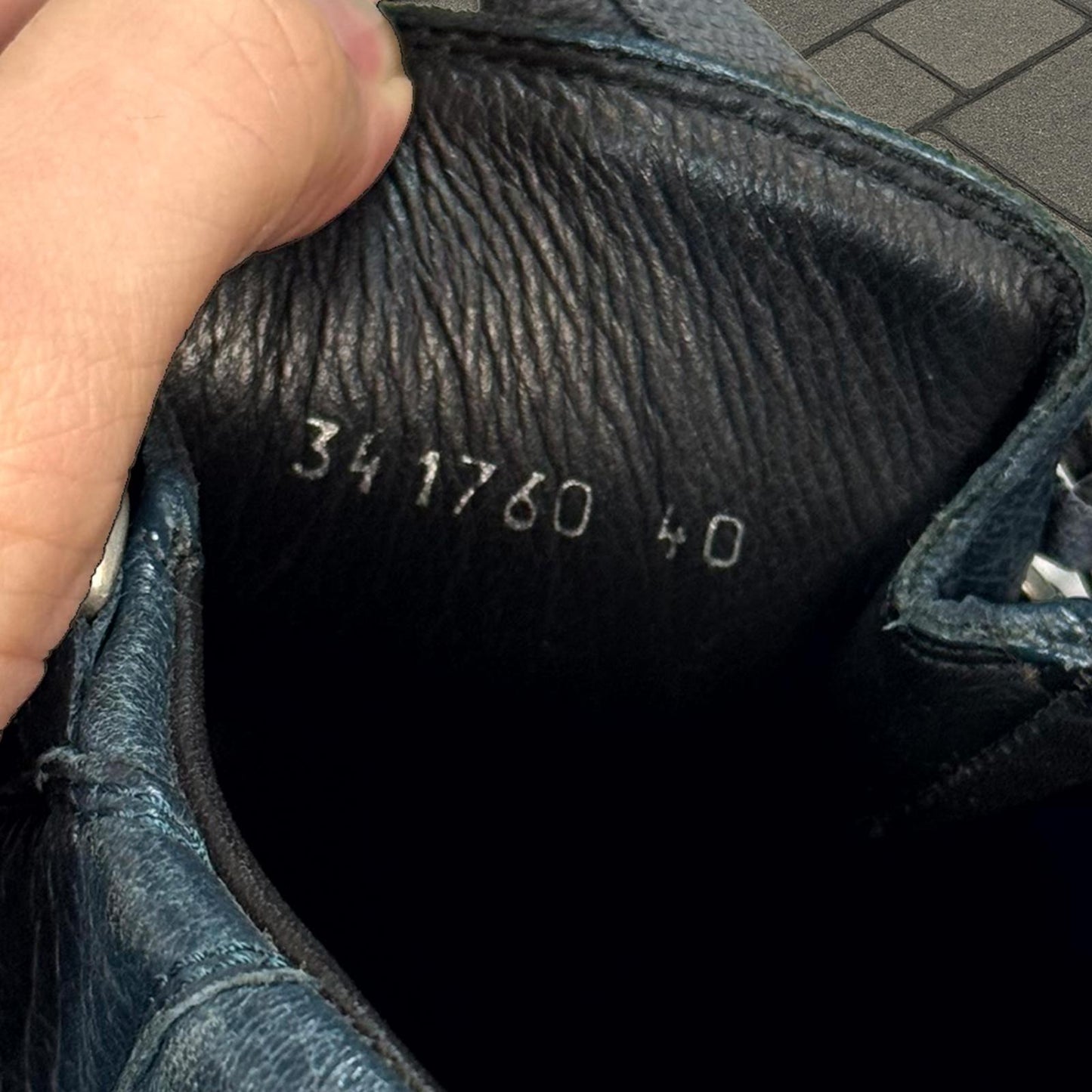 Balenciaga Navy Blue High Top Arena Sneaker