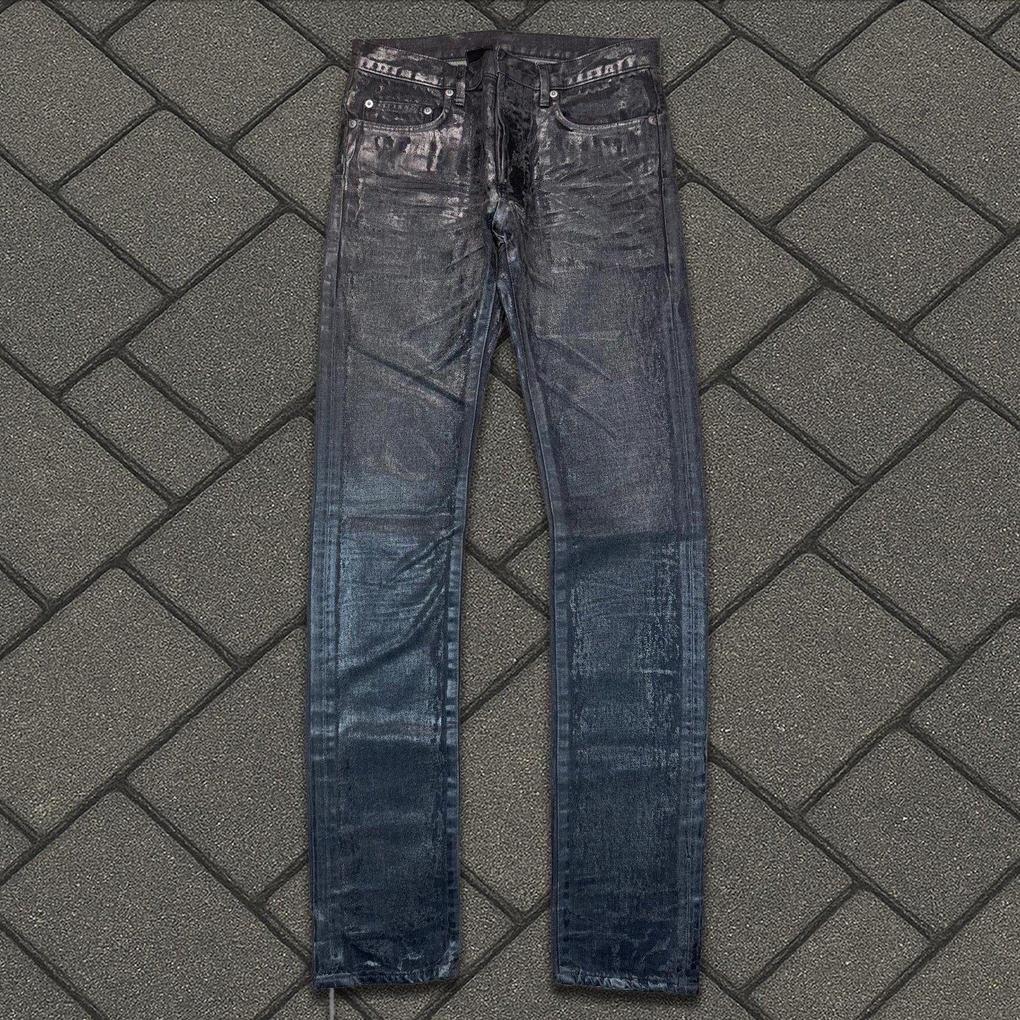 AW05 Dior Homme Black Waxed Denim