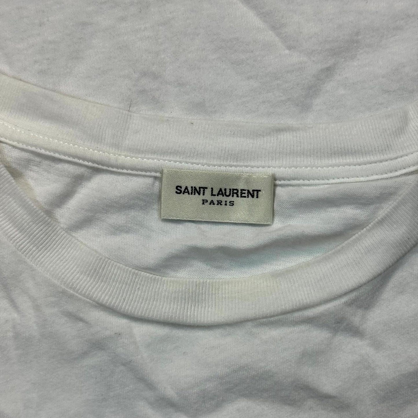 2017 Saint Laurent Paris White “No Smoking” Tee