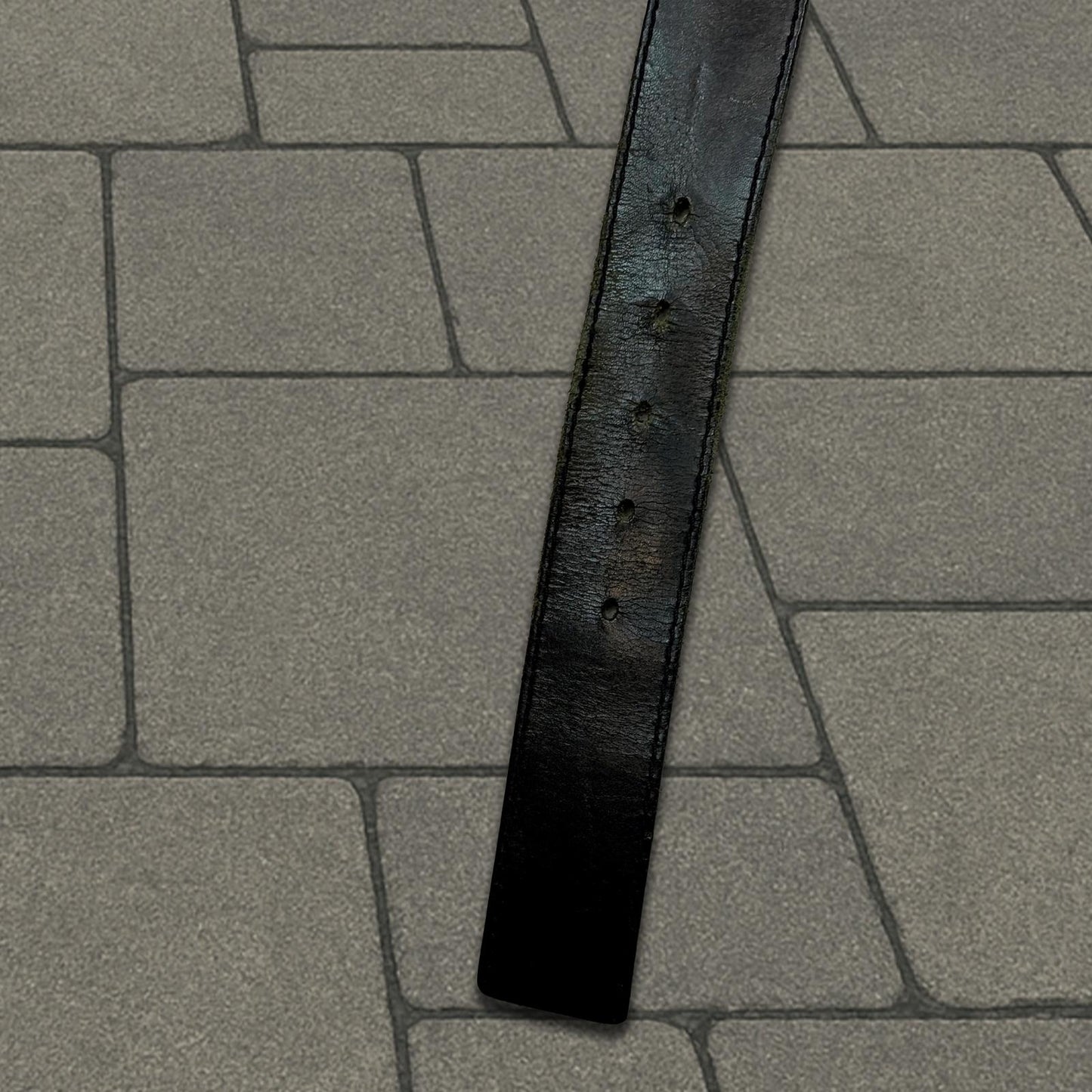 SS05 Dior Homme Black Leather D Point Belt
